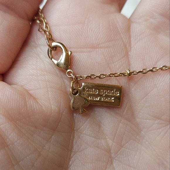 Kate Spade Golden Letter N Monogram Locket on Dainty Chain - Picture 5 of 13